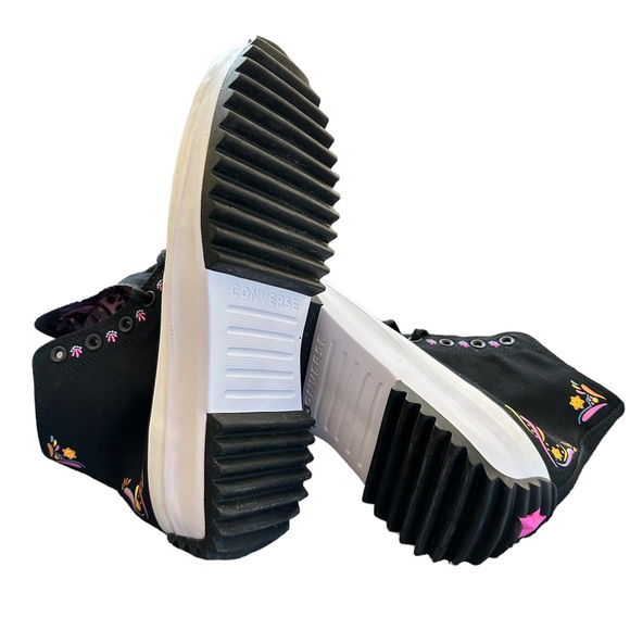 Converse Run Star Hike Day Dead High Platform Painted Embroidered NWT 13 14.5 - Picture 10 of 14